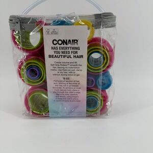 Conair Self Grip Rollers Volumizing Curls Smooth Lift Styling Set Reusable Bag